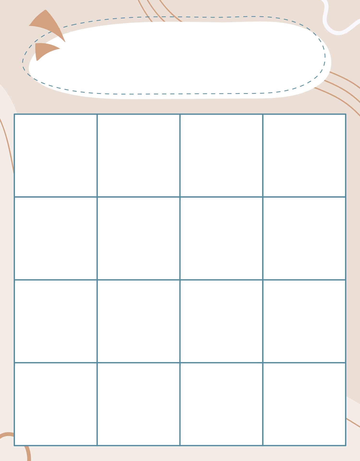 free printable blank bingo