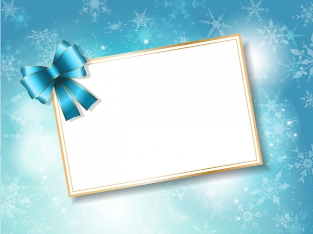 Blank Christmas Card On Bright Background Free Vector Inside Blank 