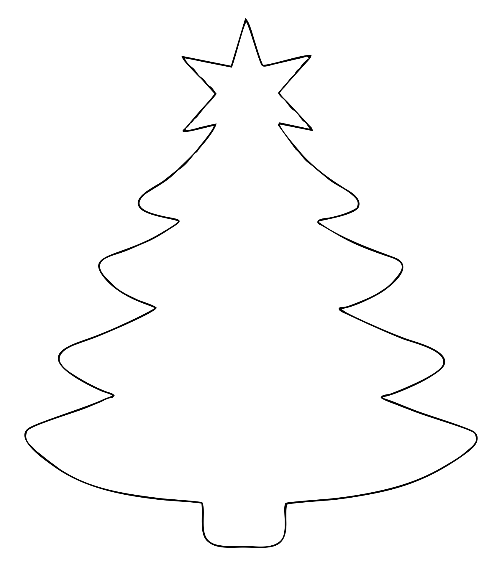 Blank Christmas Tree Printable