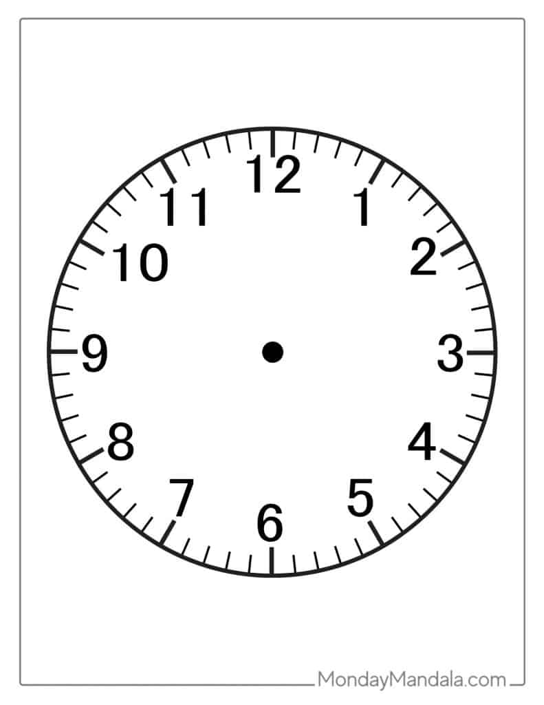 free blank clock faces printables