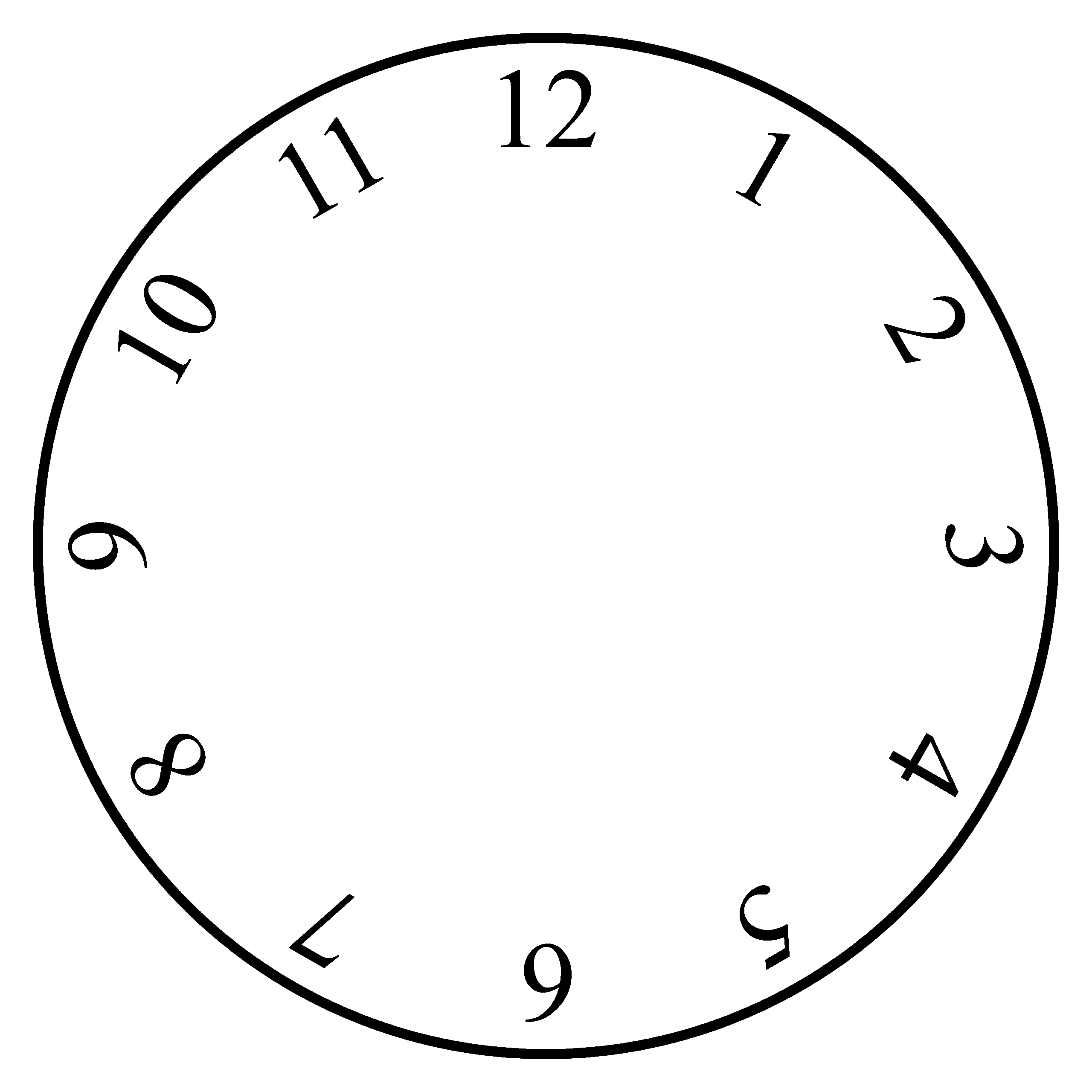 Blank Clock Faces ClipArt Best