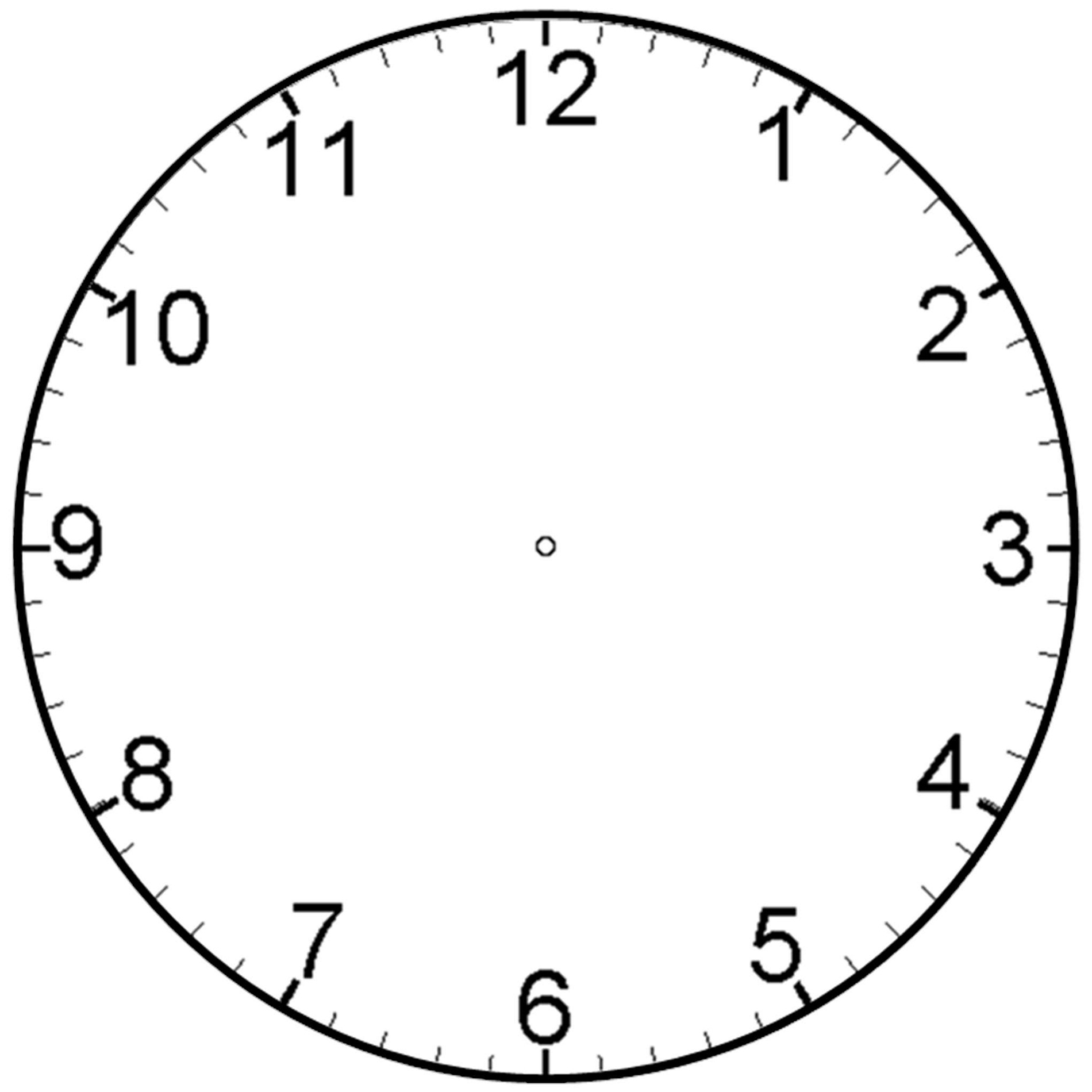 Blank Clock Faces For Exercises Activity Shelter