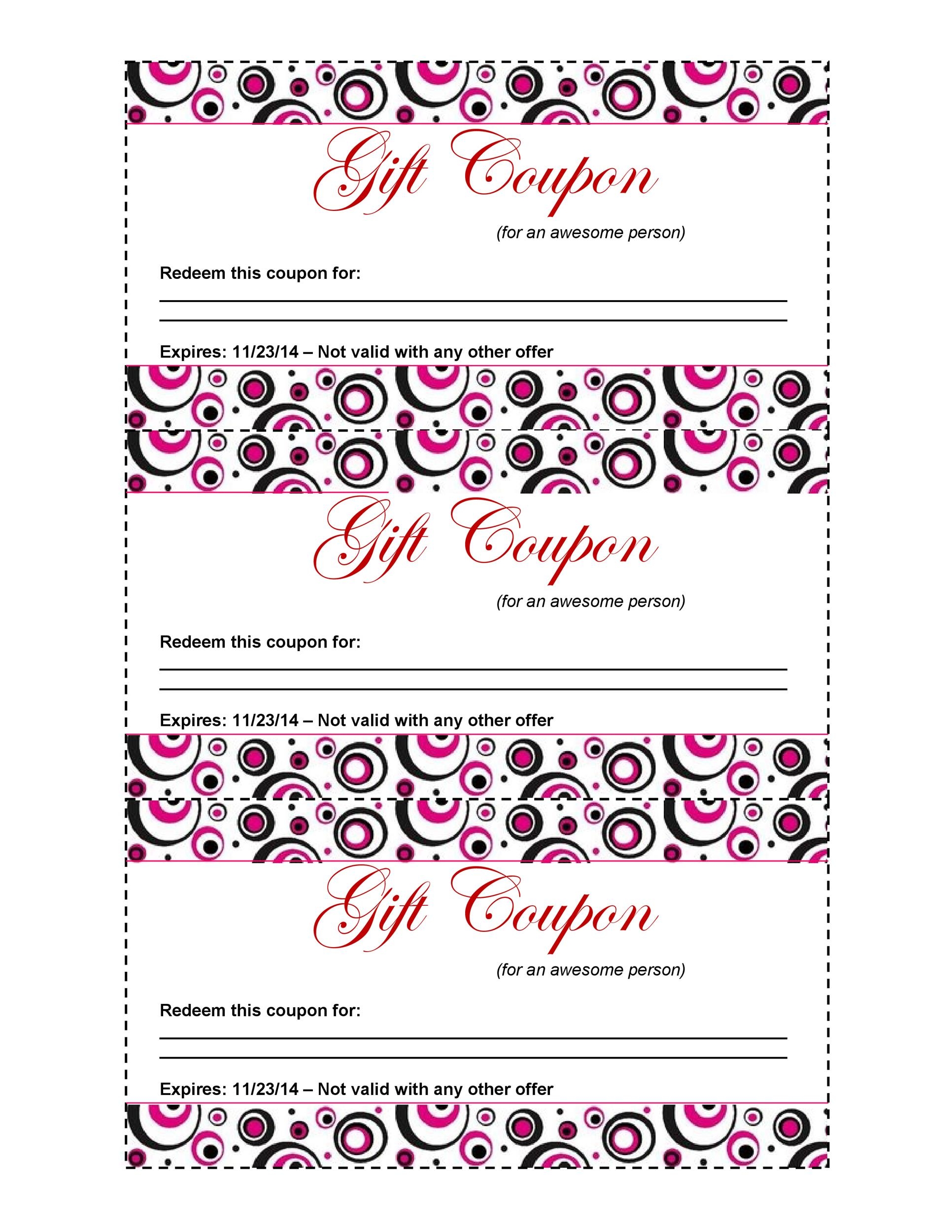 coupon printable template