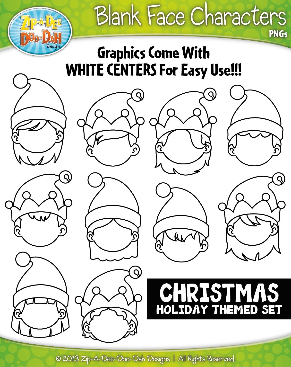 Blank Elf Face Template