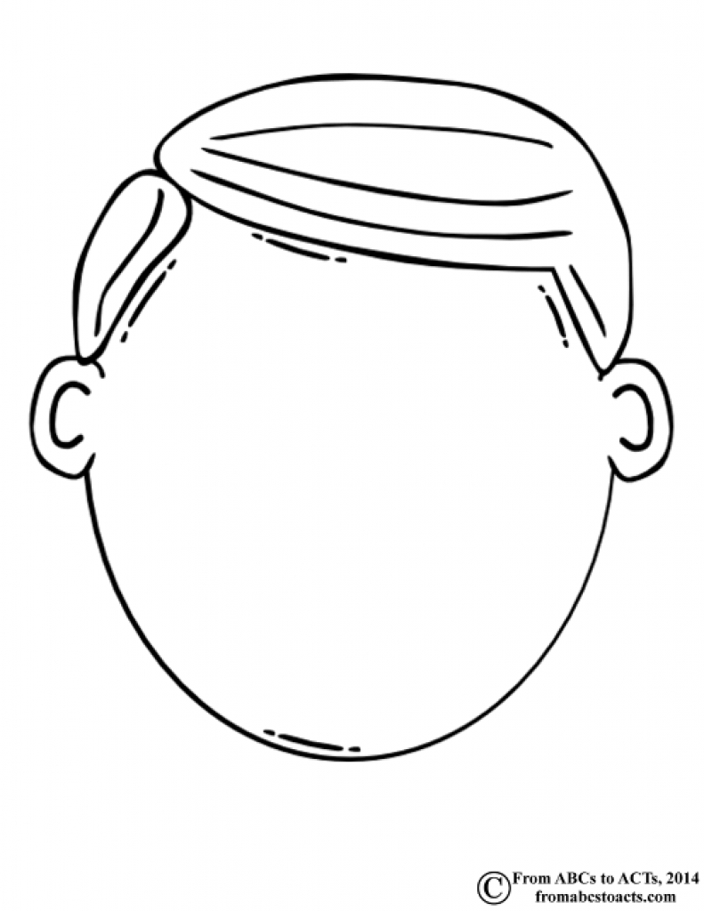 Blank Face Coloring Page Coloring Home