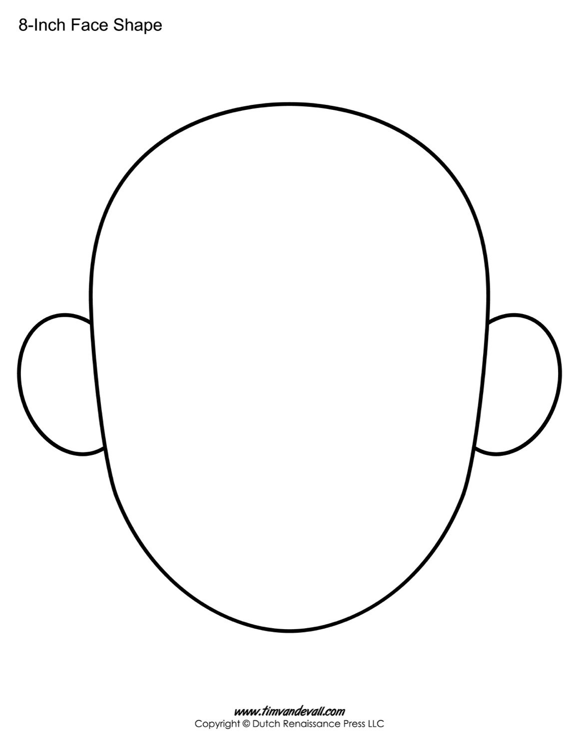 Blank Face Templates Printable Face Shapes For Kids Within Blank Face