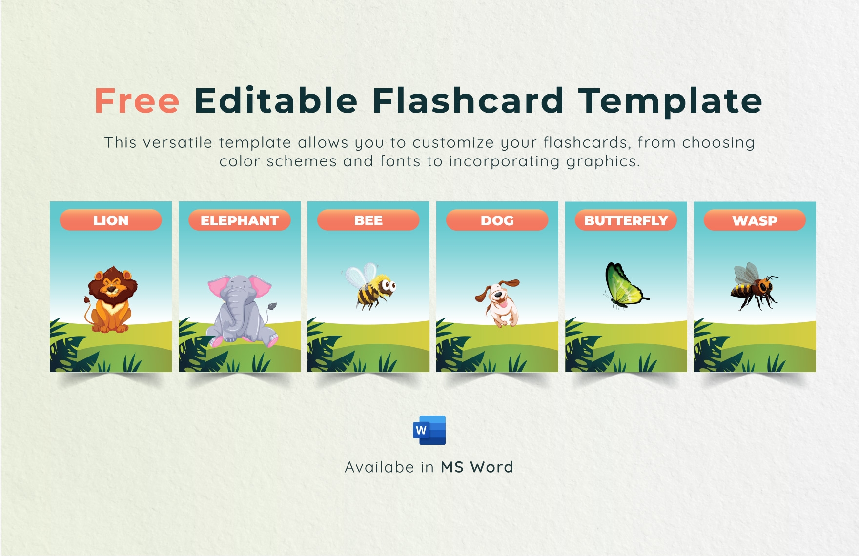 Blank Flash Card Template In MS Word Portable Documents Download
