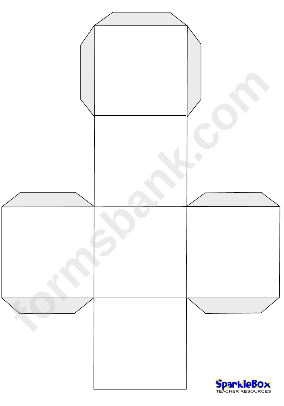 blank paper dice template