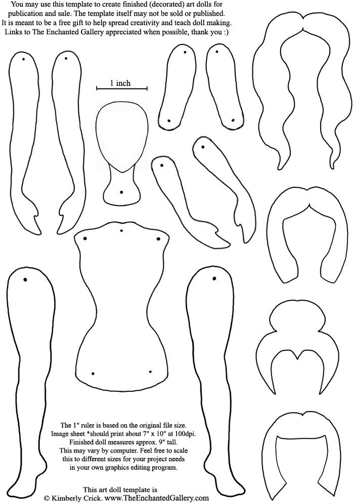 blank paper doll template