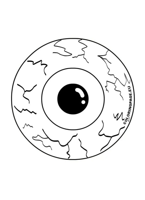 Blood EyeBall Coloring Page