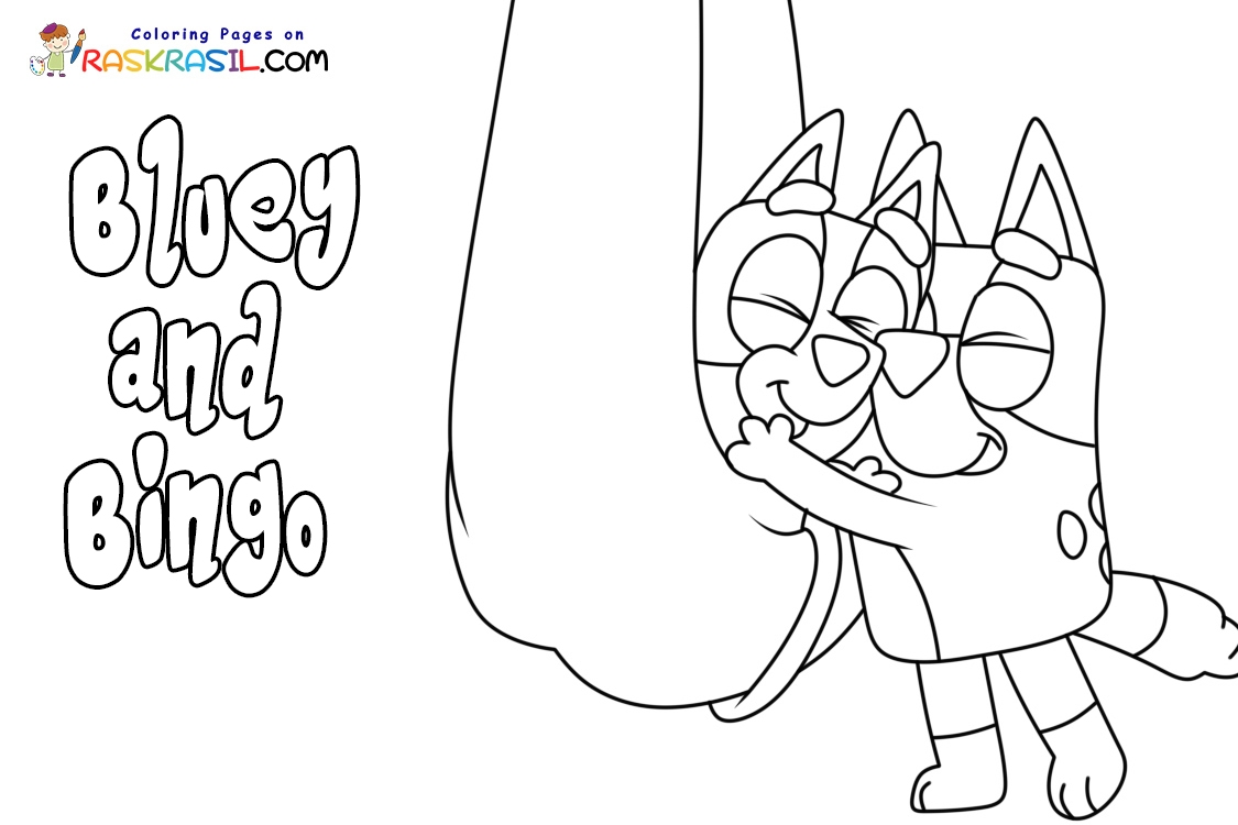 bluey and bingo coloring pages free