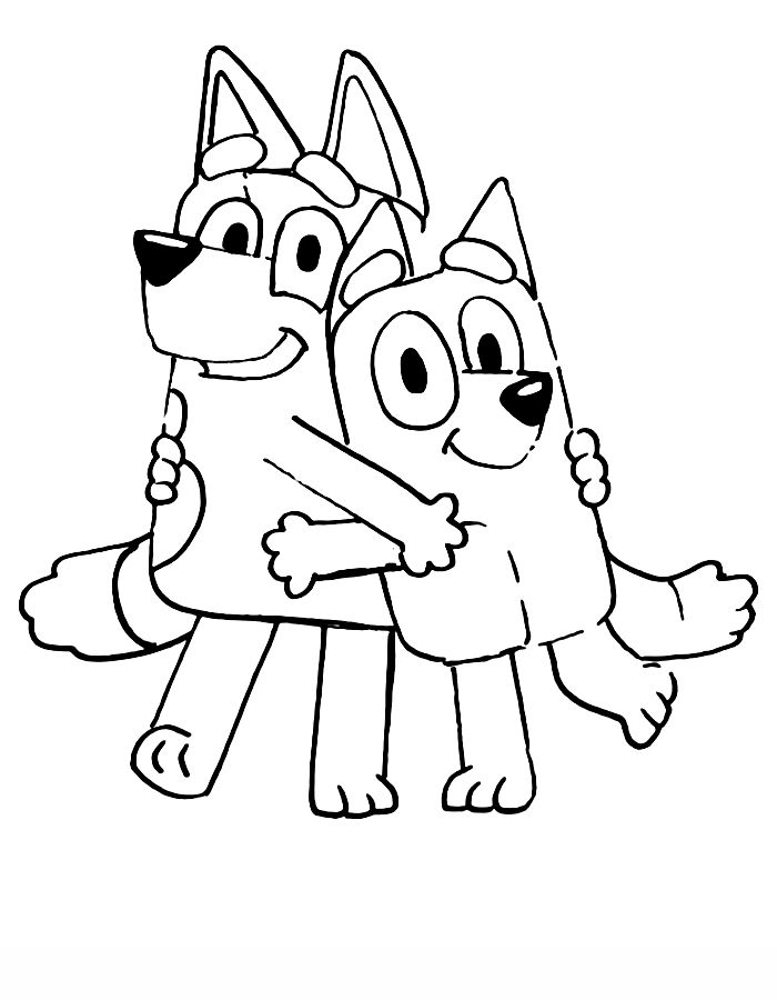 Bluey Coloring Pages Free Printable PDF Sheets