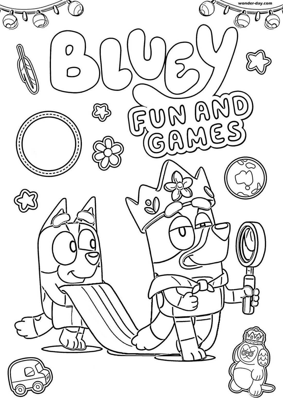 bluey printable coloring pages free