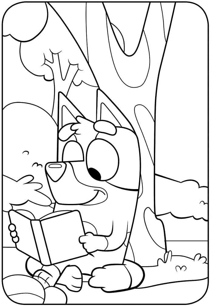 bluey free printable coloring pages