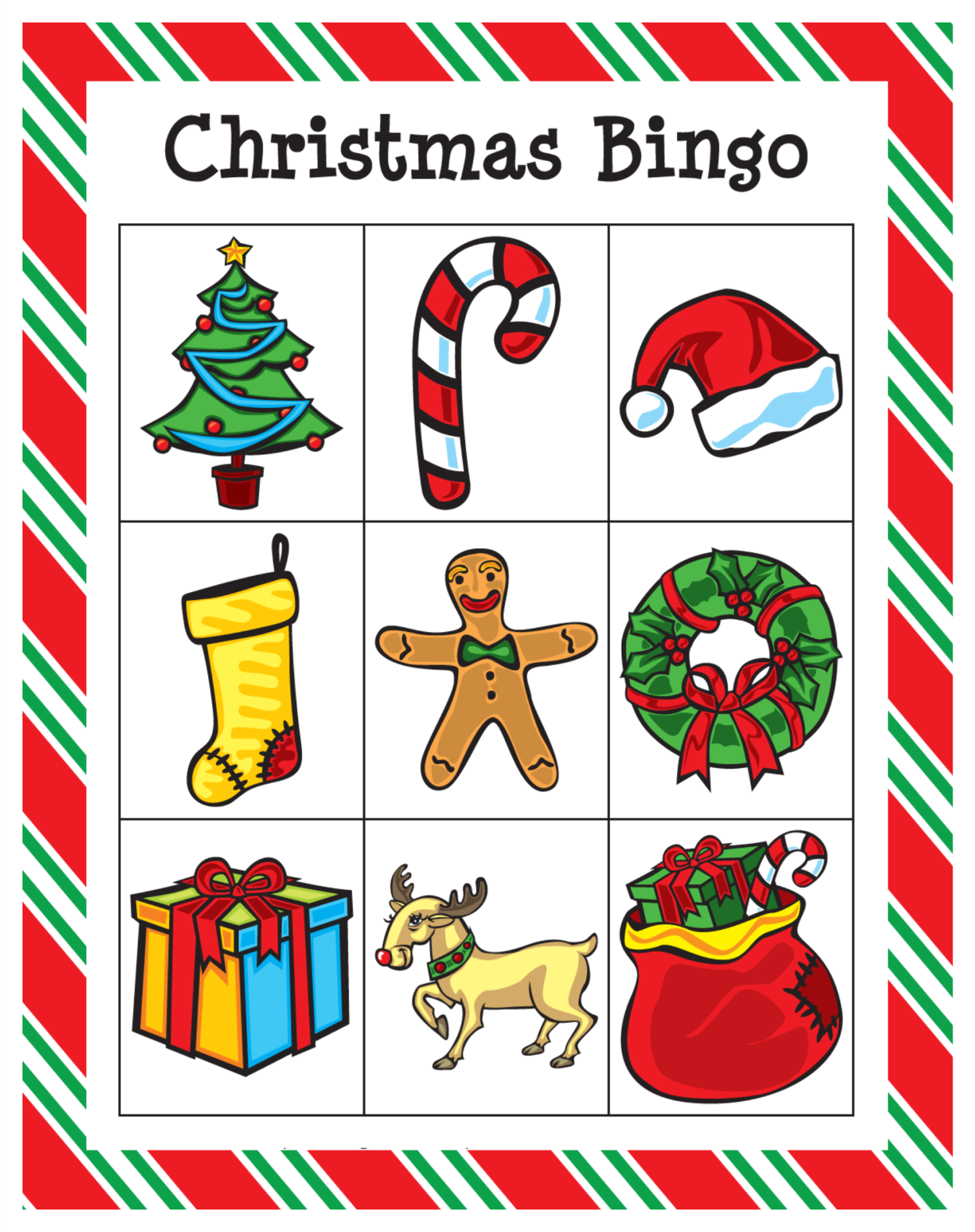 template free printable christmas bingo cards