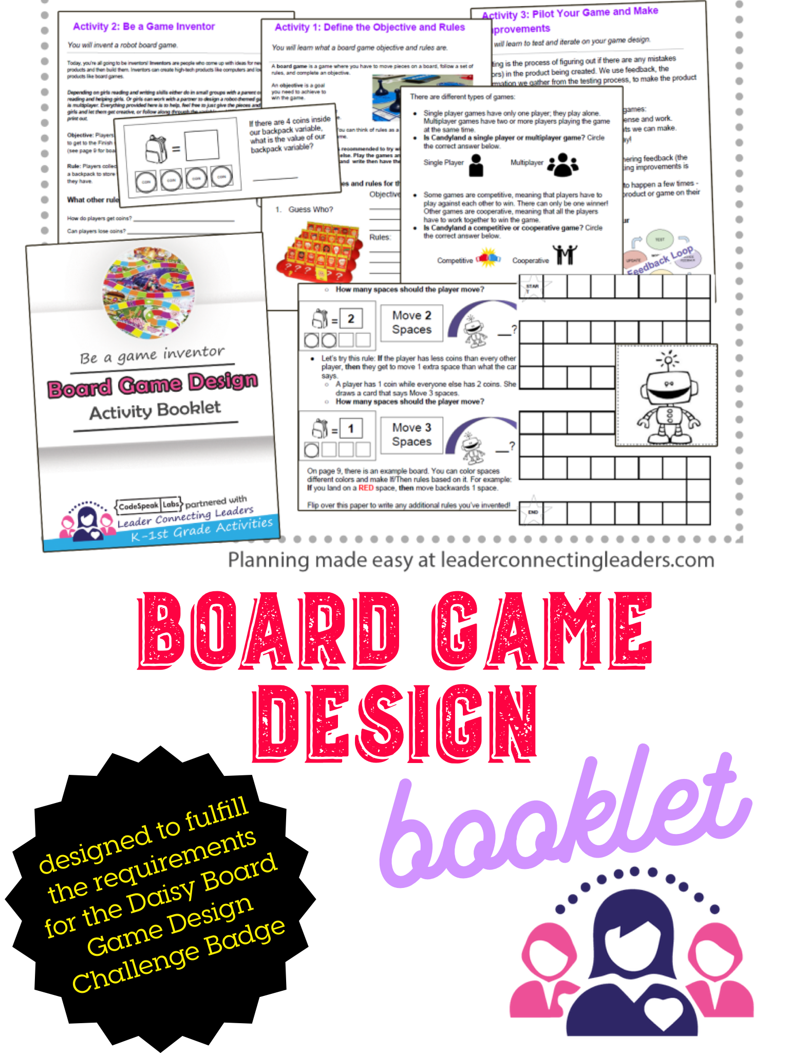 Board Game Design Activity Booklet This Activity Booklet Was Designed 