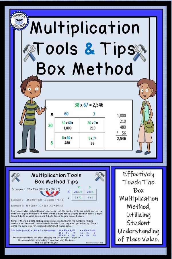 Box Method Of Multiplication Worksheets Multiplication Worksheets
