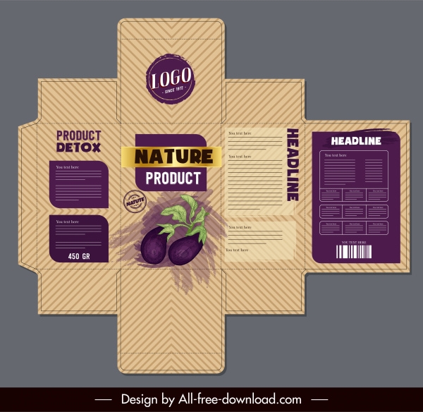 free printable box packaging template