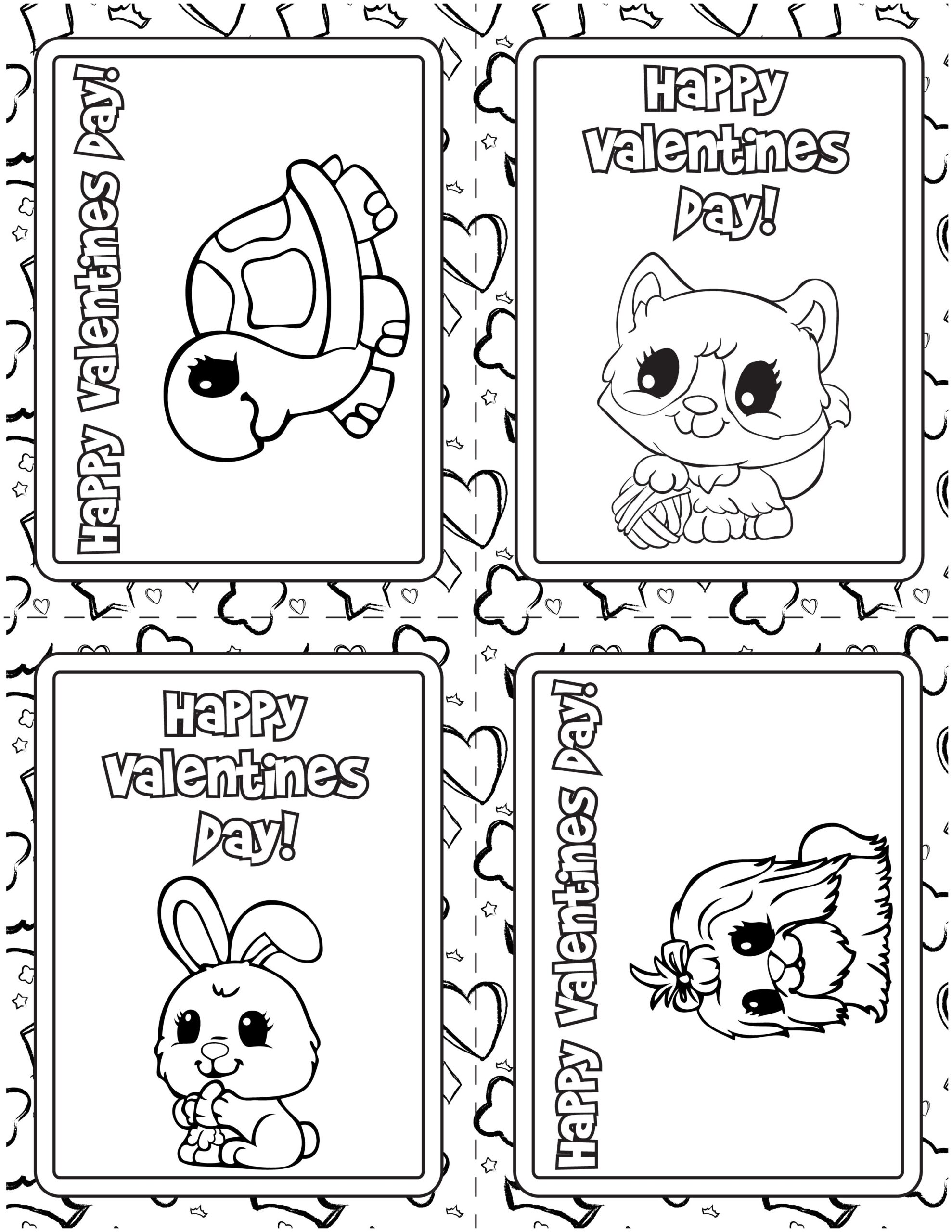 valentines day card coloring printables