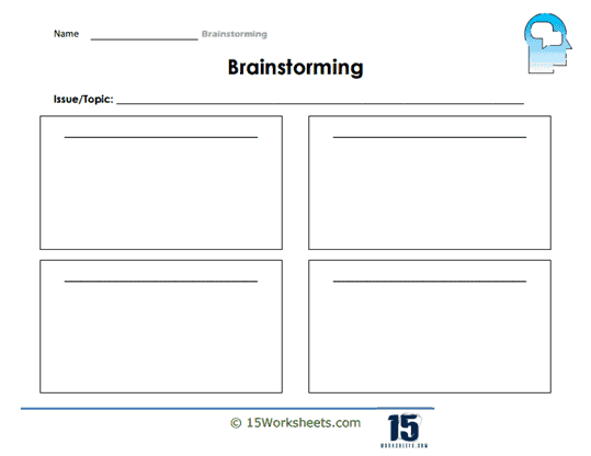 brainstorming worksheet