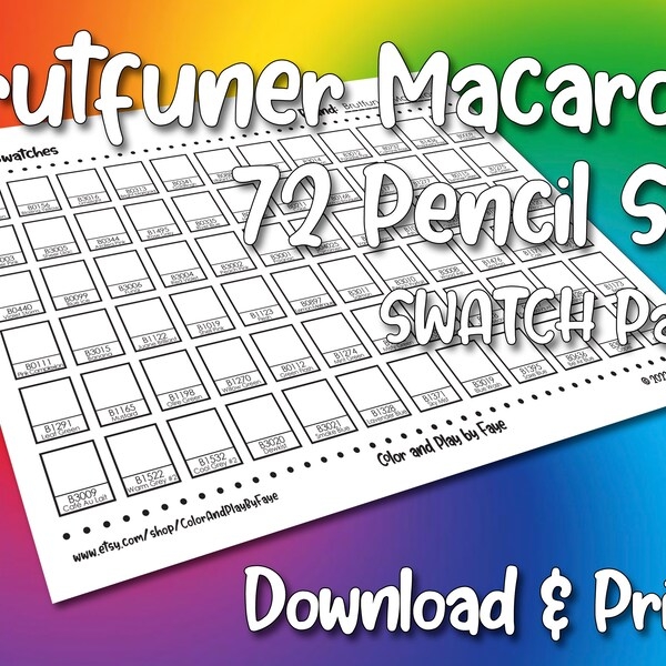Brutfuner Macaron Swatch Chart Etsy