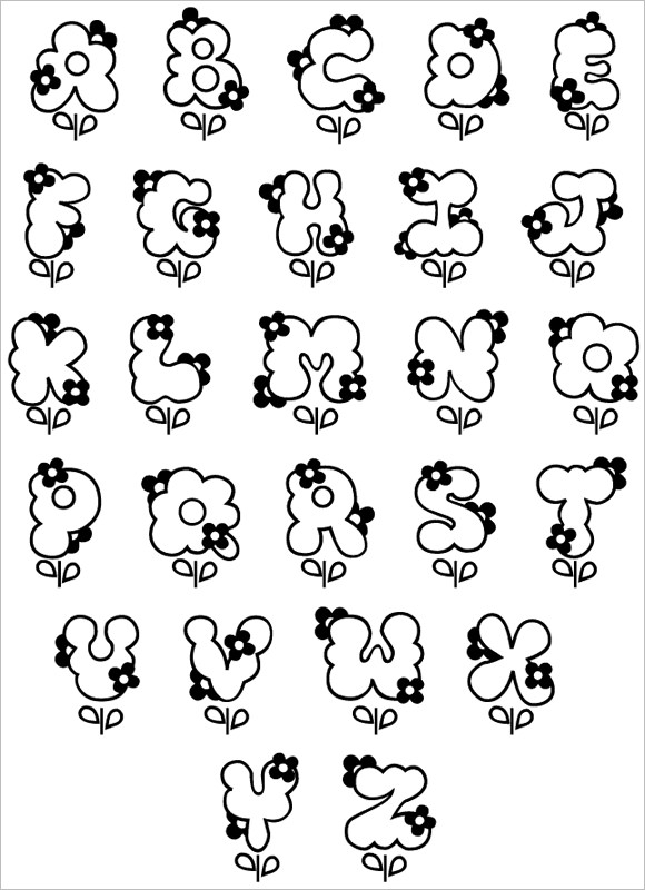 Bubble Letter Stencil Printable Free Pdf Infoupdate