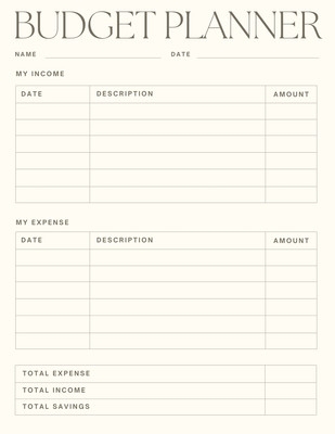 Budget Planner Template Monthly Budget Planner Printable Planner My
