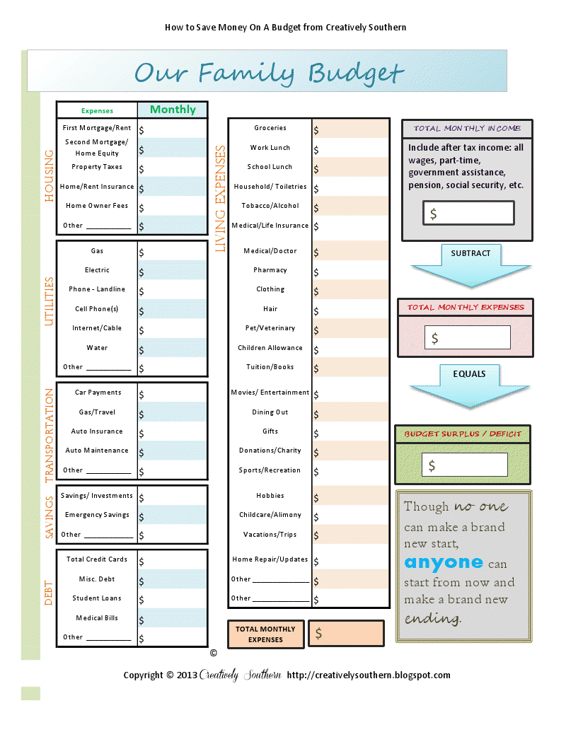 Budget Worksheet Free Printable Pdf Google Drive Budgeting Budget
