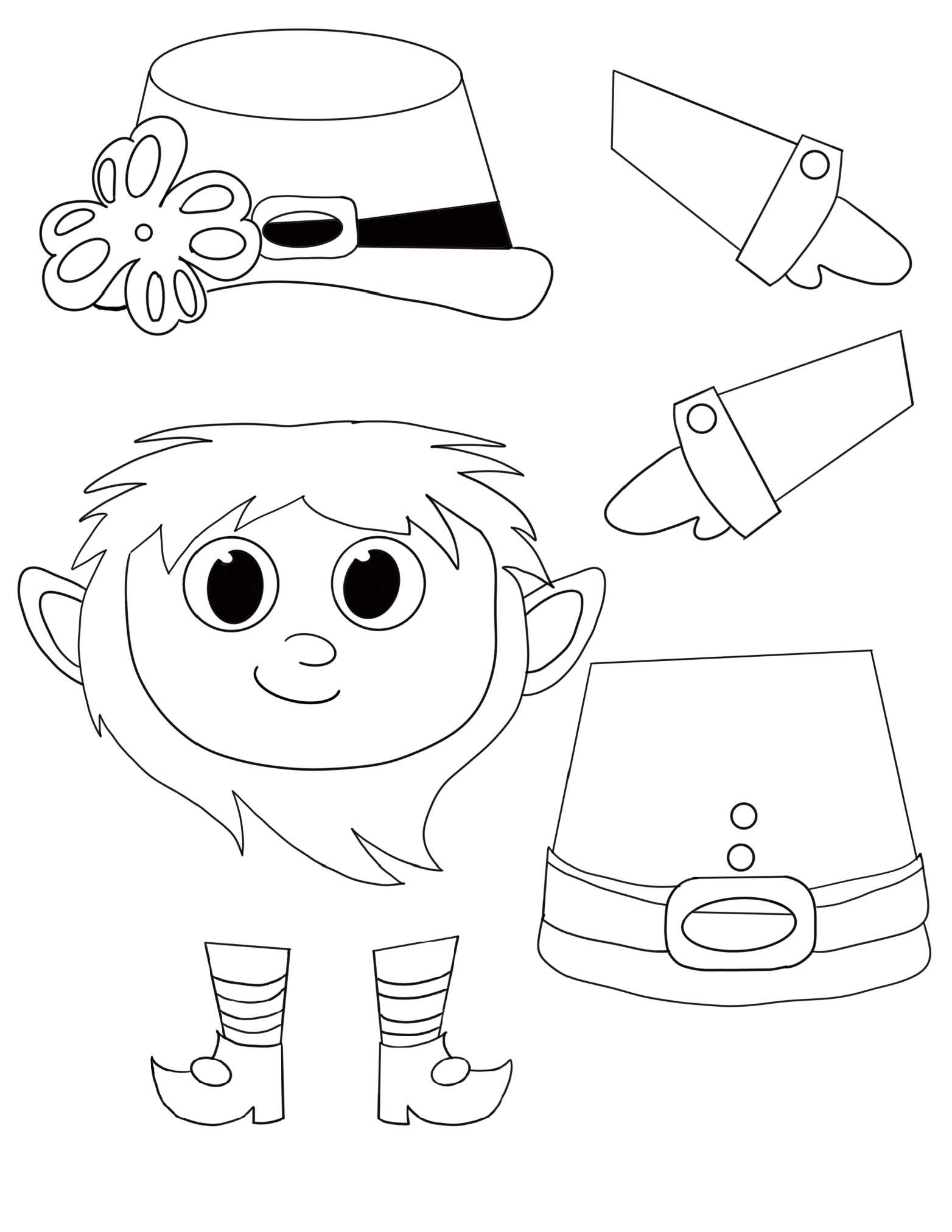 printable leprechaun pictures to color