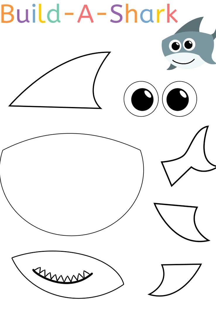 shark crafts for preschoolers printable