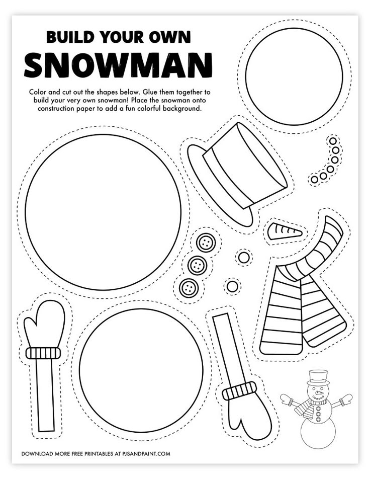 Build A Snowman Free Printable