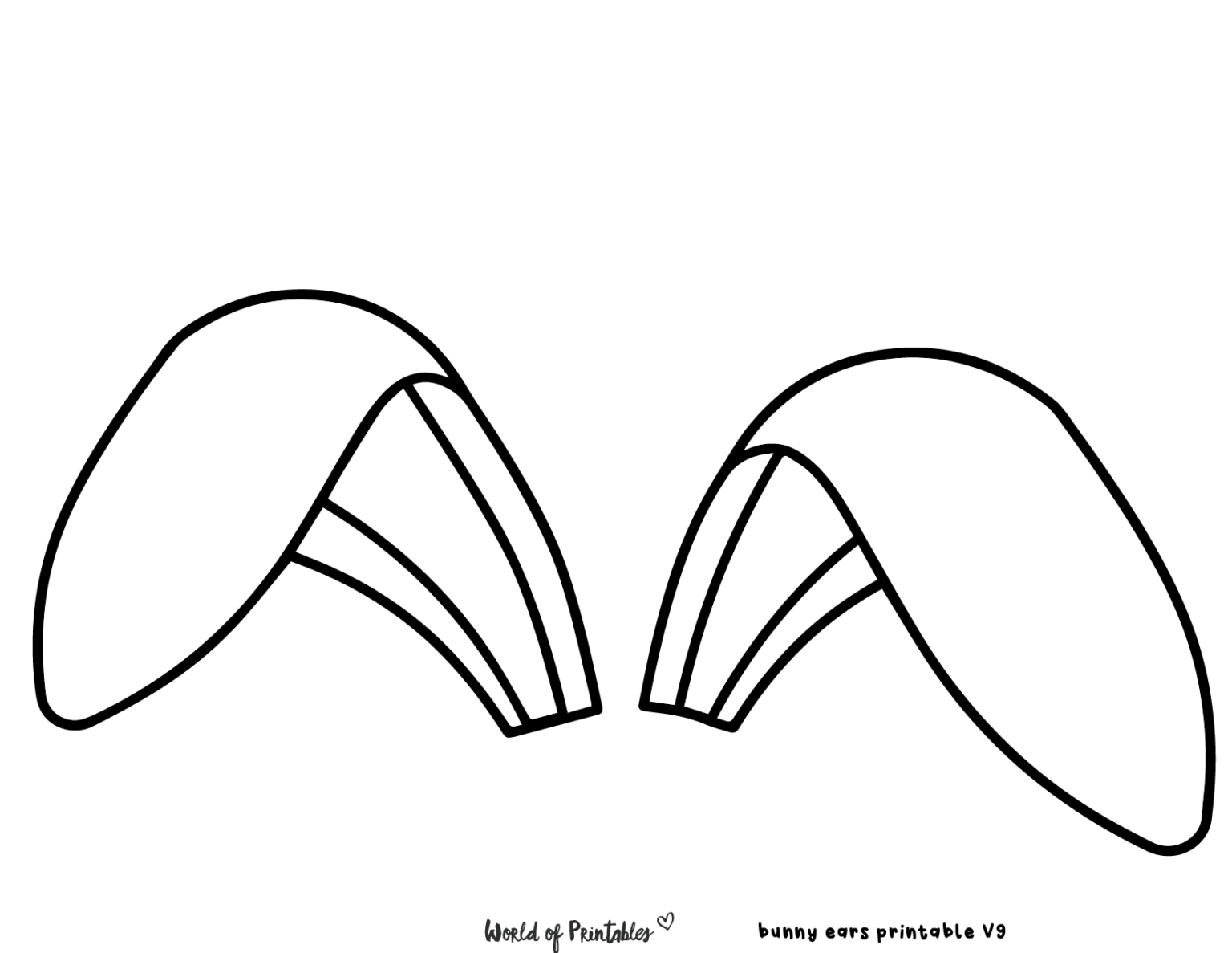 easter bunny ears template printable