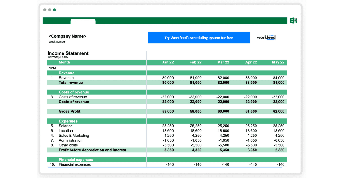 free excel budget template canada