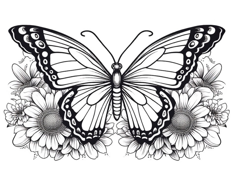 free coloring page butterfly