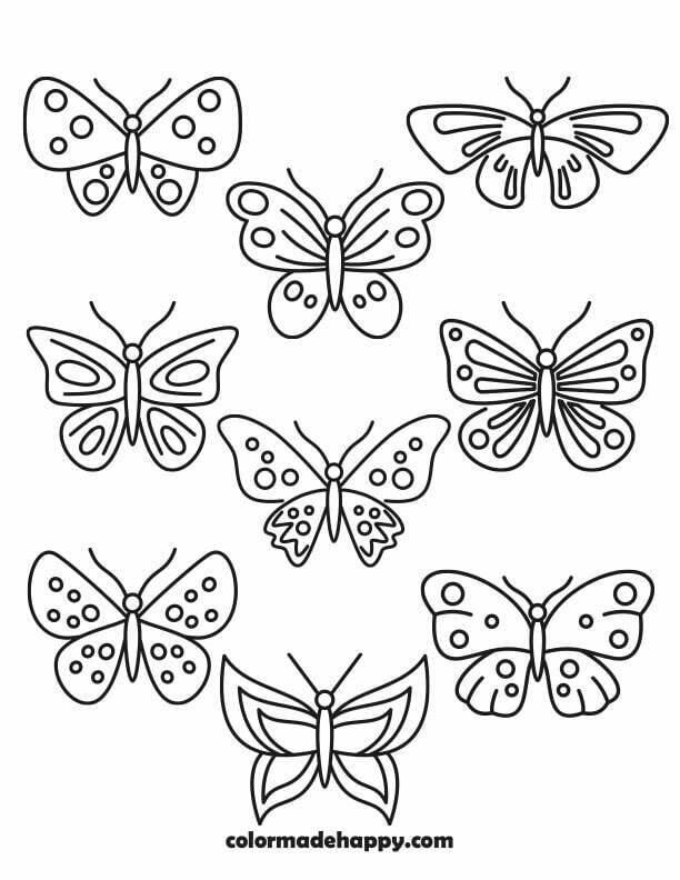butterfly cut out template