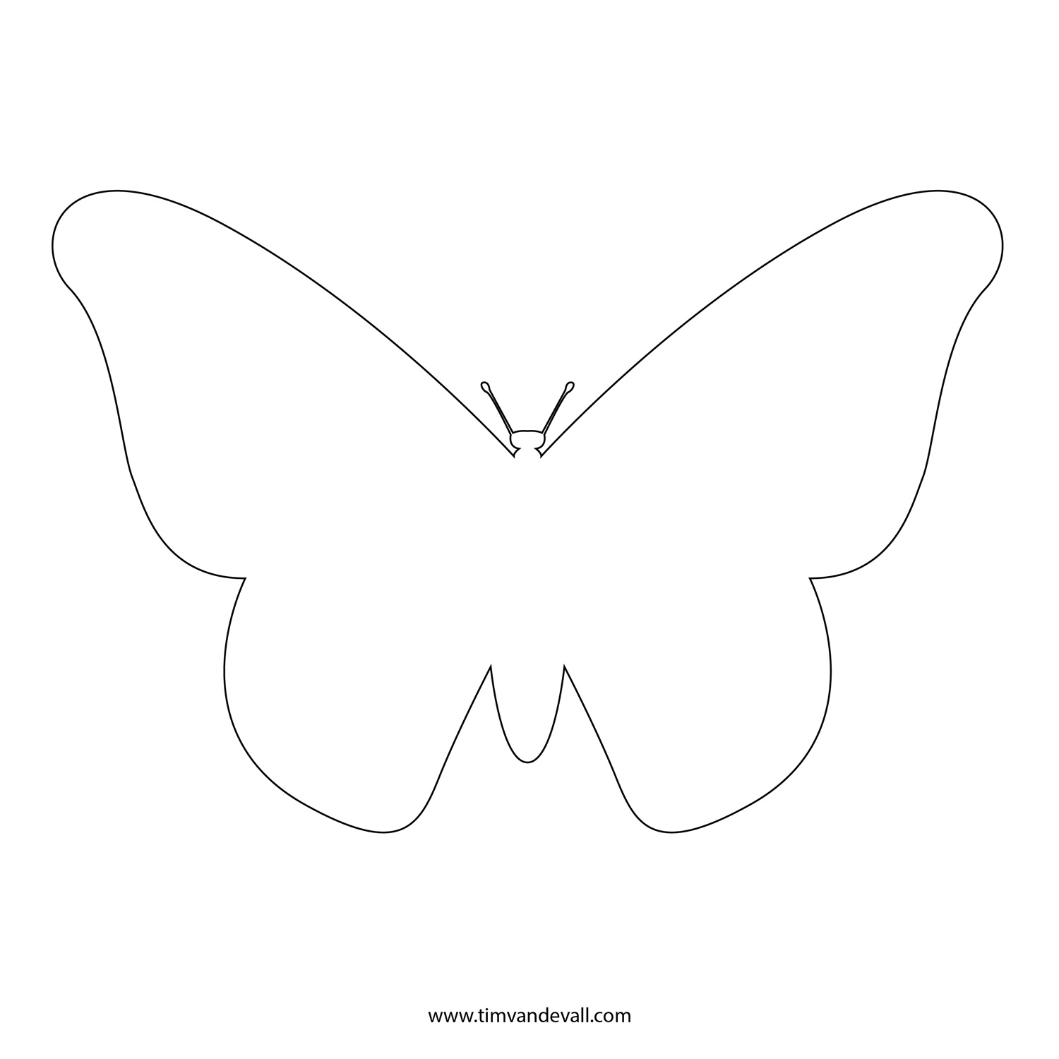 Butterfly Outline Template Cliparts co