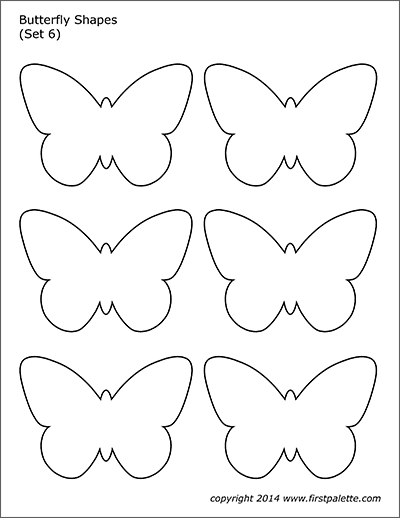 Butterfly Shapes Free Printable Templates Coloring Pages