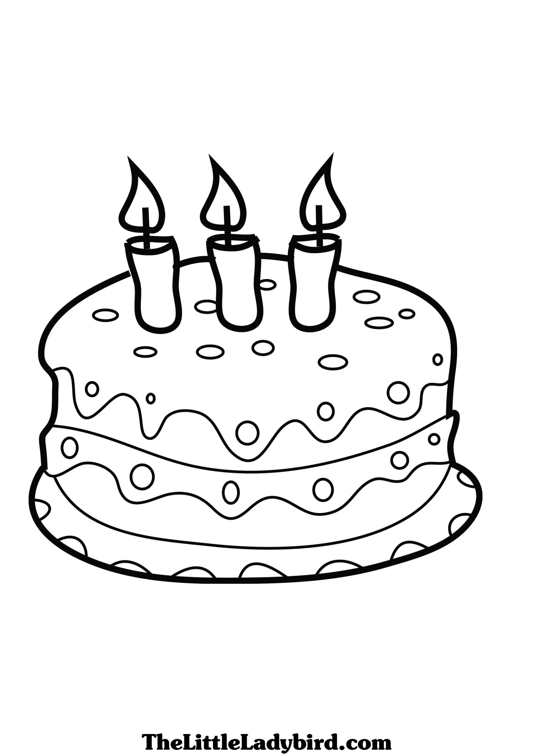 Cake Printable Coloring Pages