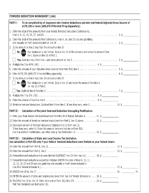 California Itemized Deductions Worksheet Complete With Ease