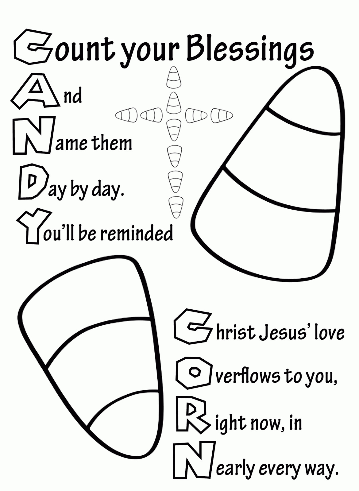 Candy Corn Coloring Page Coloring Home