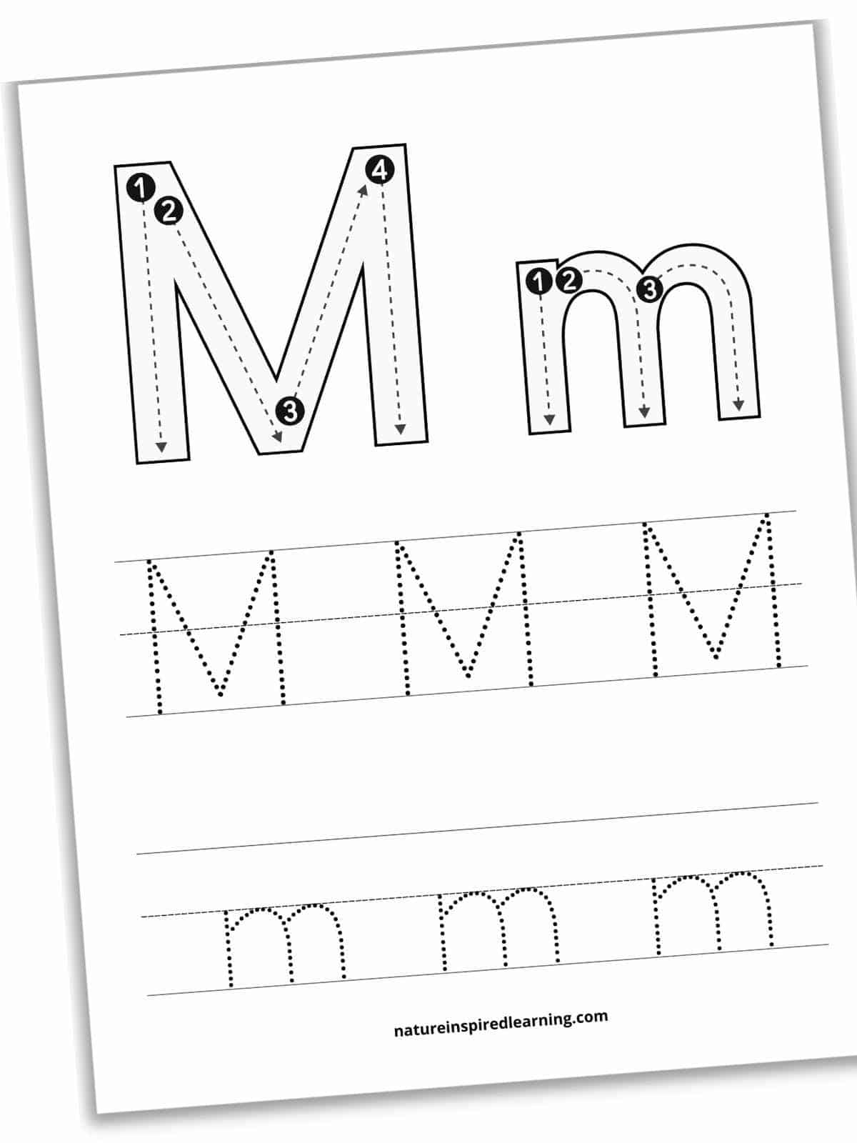 worksheet letter m