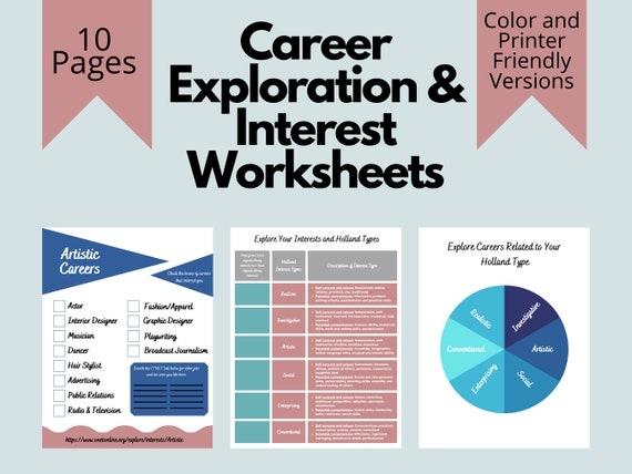 Career Exploration Worksheet Worksheets Library
