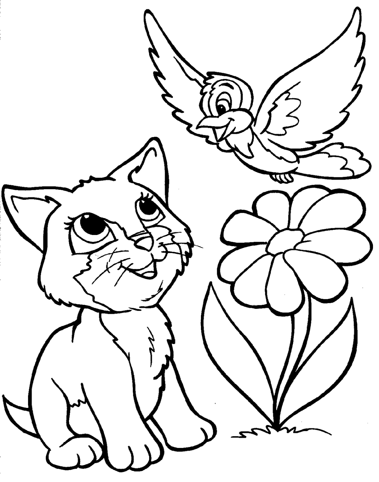 animal color pages free printables