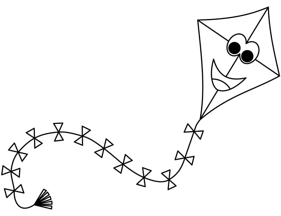 Cartoon Kite Coloring Page Free Printable Coloring Pages For Kids