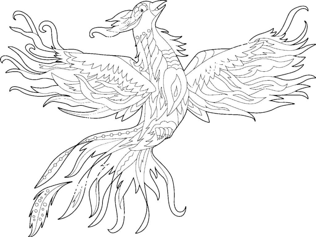 Cartoon Phoenix Coloring Page Free Printable Coloring Pages For Kids