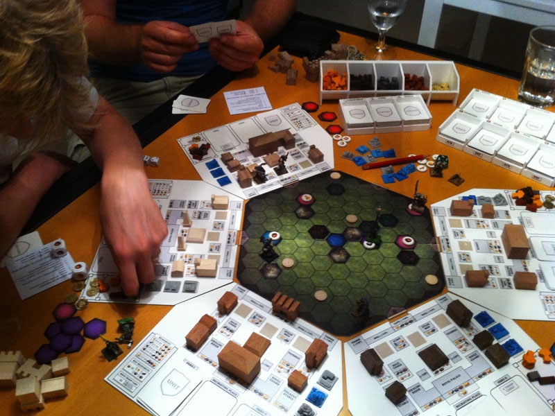 Castle Building Board Game Prototype Playtest Qublar