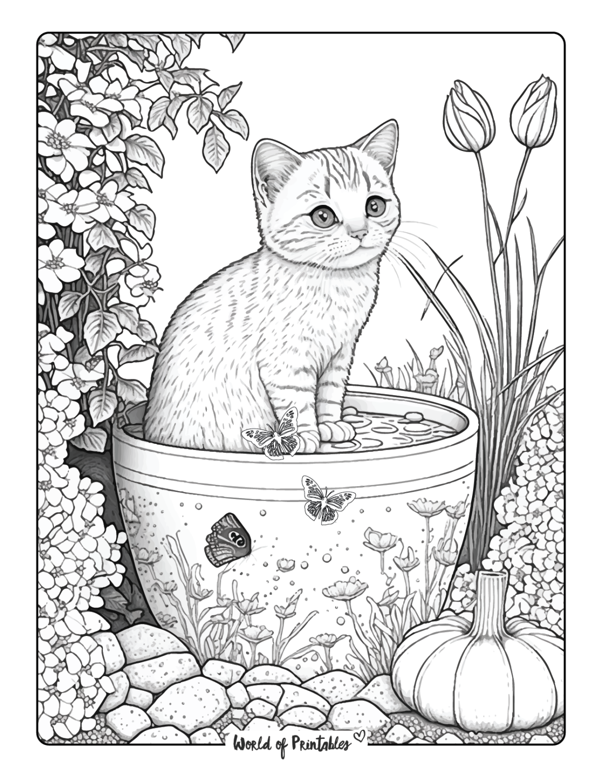 printable cat pictures to color