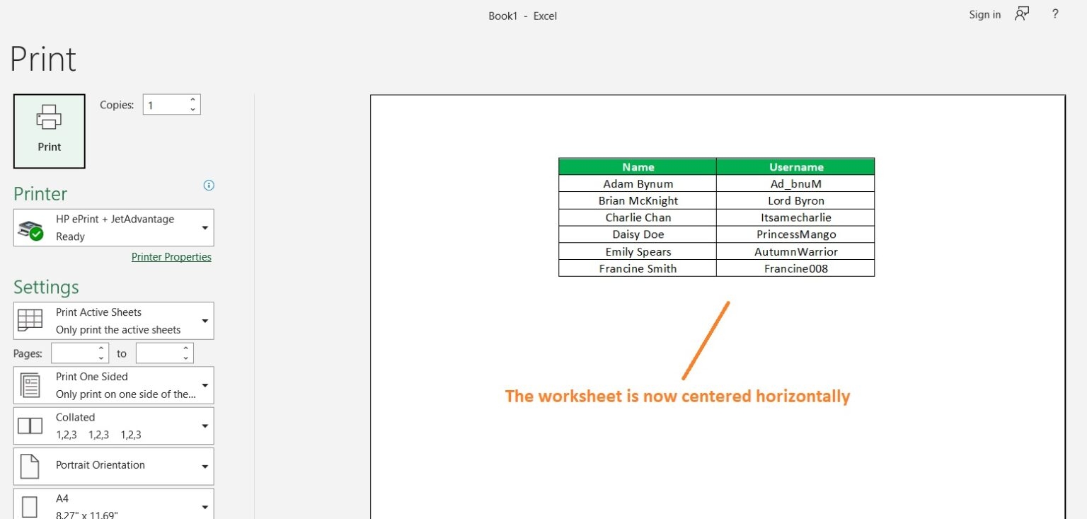 Center Your Worksheet Horizontally In Excel Easy Method 