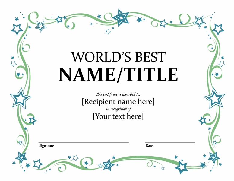 Certificate Award Template Certificates Templates Free