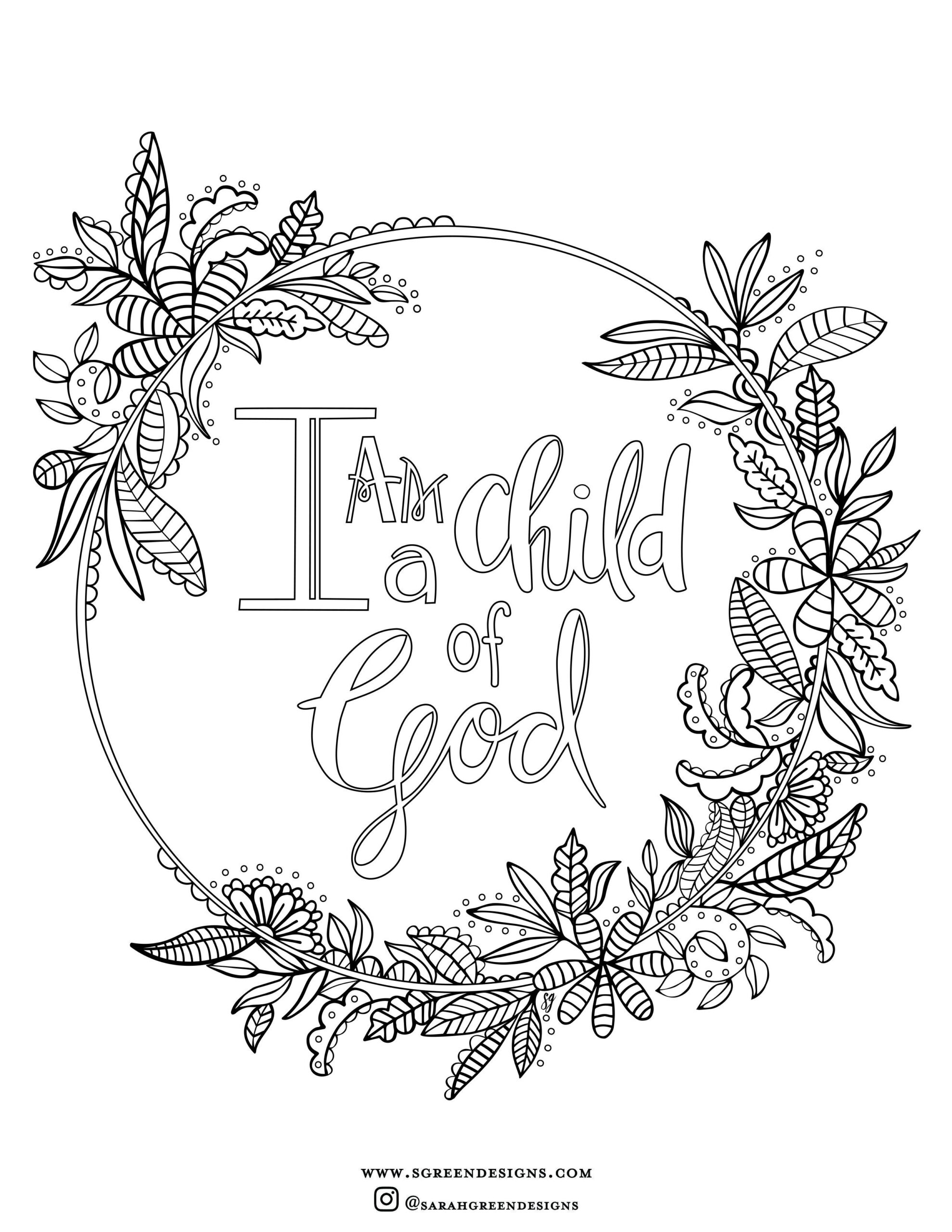 free adult coloring pages christian